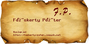 Fáskerty Péter névjegykártya